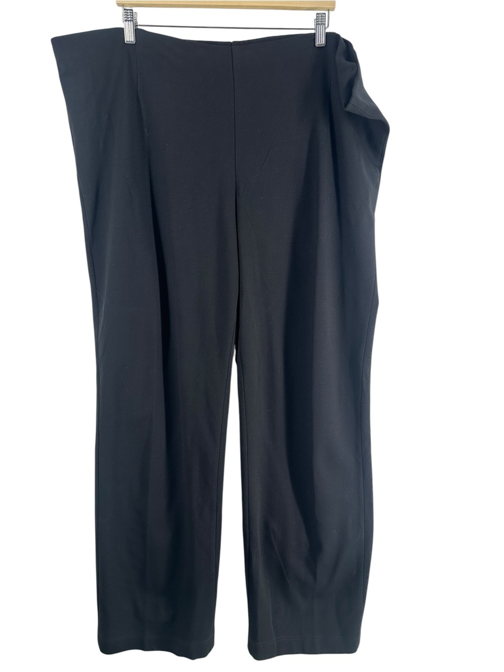 Eileen Fisher black pants plus size pull on comfort career sz 22W